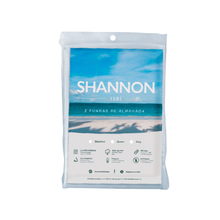 Cargar imagen en el visor de la galería, 2 Cobertores de almohadas 100% algodón Shannon
