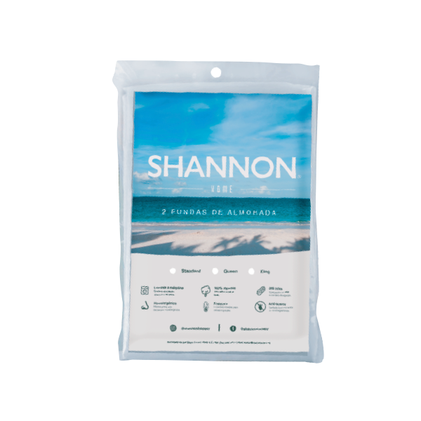 2 Cobertores de almohadas 100% algodón Shannon